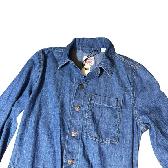 Levi's Women's‎ Long Sleeve Heritage Jumpsuit Playdate Blue Denim Size XS NWT - Picture 6 of 10